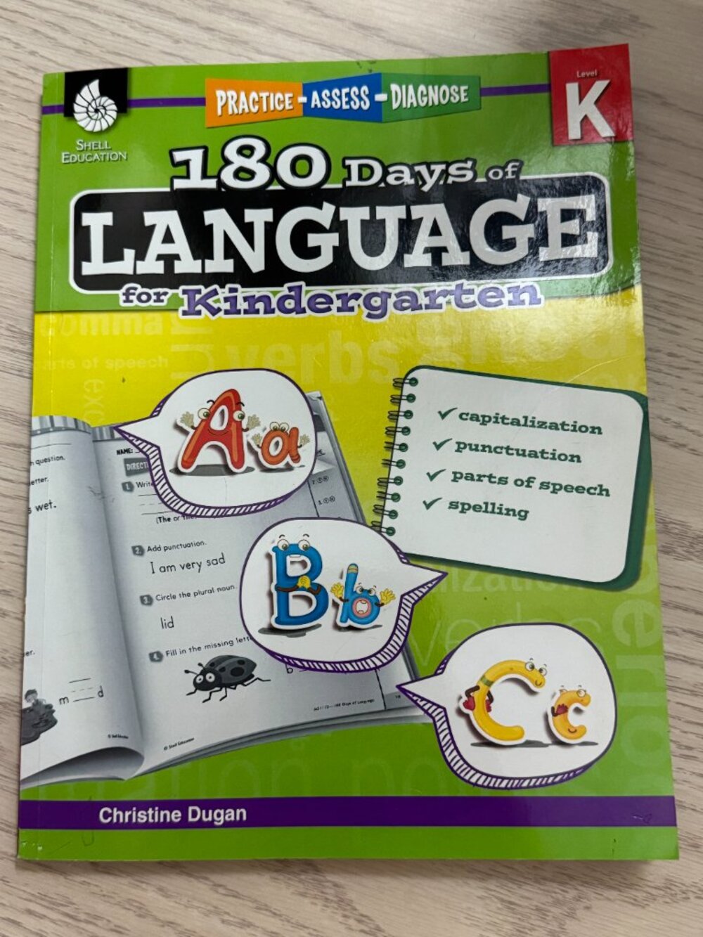 180 Days Language for Kindergarten Practice, Assess, Diagnose with CD